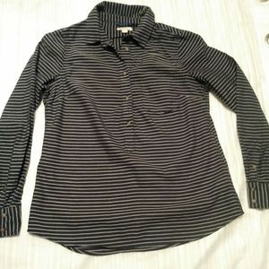 Merona Tunic Navy and Gray Shirt Sz. M